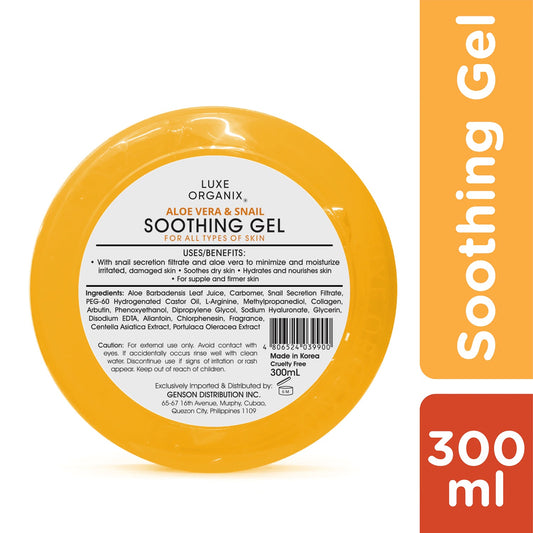 LUXE ORGANIX Aloe Vera & Snail Soothing Gel 95% 300ml