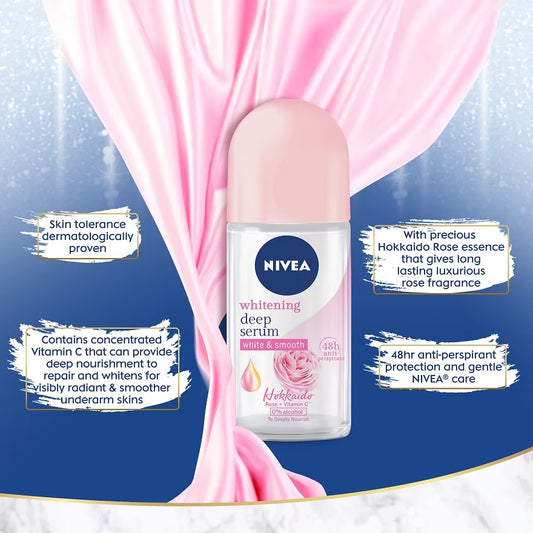 Nivea Deodorant Whitening Hokkaido Rose Roll On 50ml