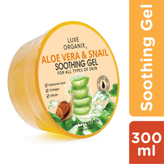 LUXE ORGANIX Aloe Vera & Snail Soothing Gel 95% 300ml